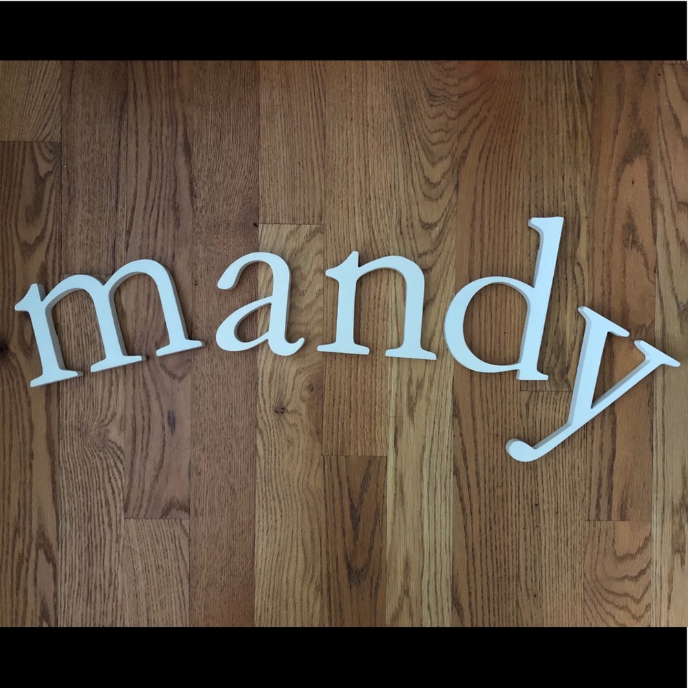 POTTERY BARN white wall letters